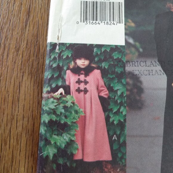 Vogue 8864 Sewing Pattern Girls Size 4-6 Long Coat and Tam Hat - Picture 6 of 16